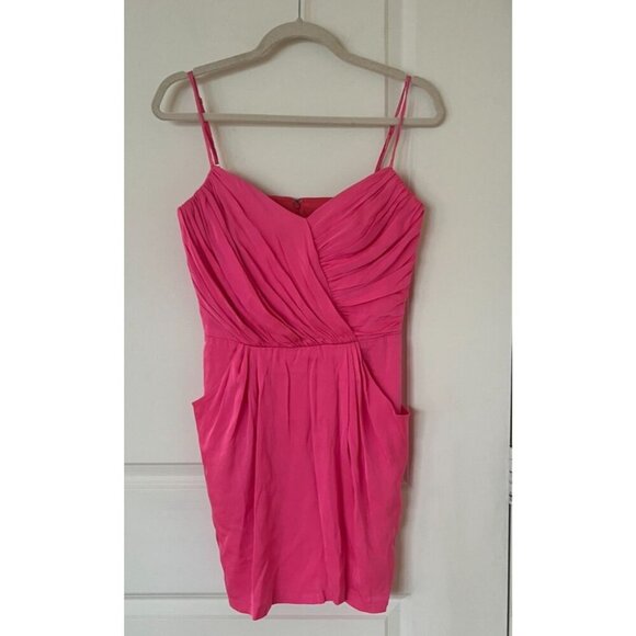 Mara Hoffman Pink Rouched Mini Dress sz 6 - Picture 1 of 5
